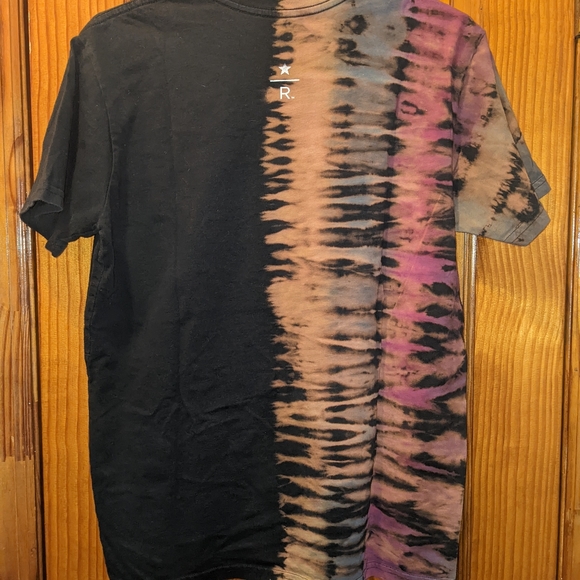 Custom reverse tie dye Starbucks t-shirt - Picture 3 of 4